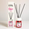 Atsmidzināšanas aromāts ar gumijas tēmu, EYFEL reed diffuser, rozā un sarkanā krāsā, Latvijas uzņēmuma produktu.
