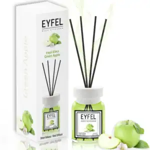 Zaļš ābols smaržu difuzors ar reed stick, mājīgai aromterapijai.